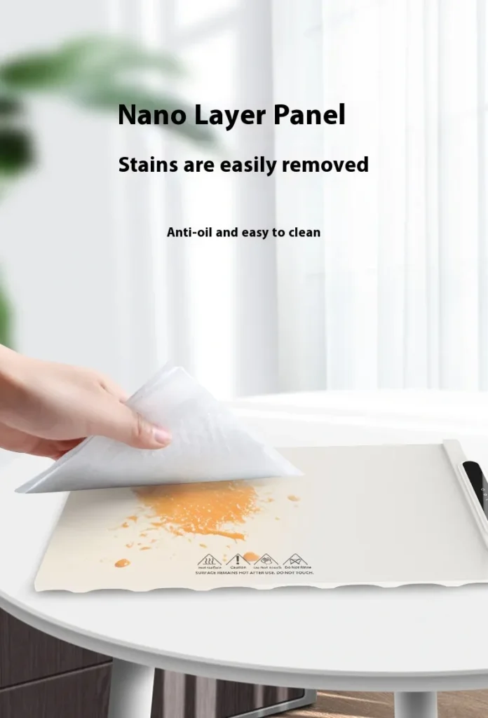 food warming mat – upgraded fast heating silicone electric tray with large touch screen, elevated feet, and roll up design – portable food warmer