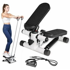 fitness stepper exerciser with rope